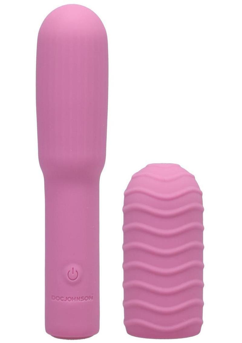 Pocket Rocket Elite Silicone Rechargeable Mini Vibrator with Removable Sleeve