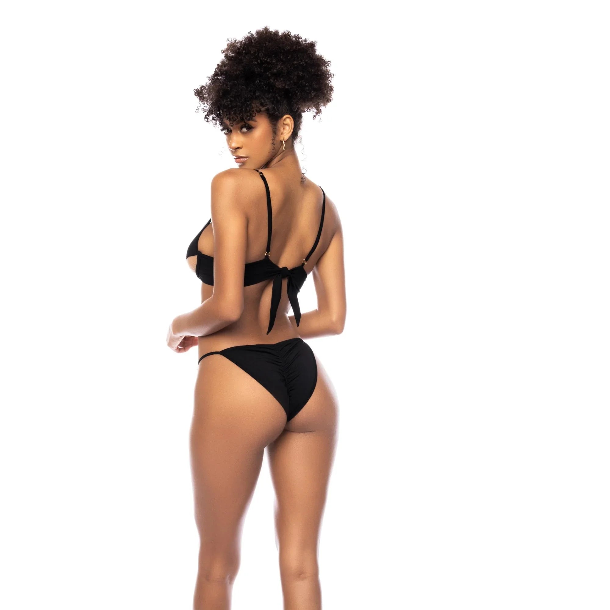 Mapale Resort 2025 Black Sheer Mesh Underwire Bikini Set – Strappy Two-Piece Swimsuit