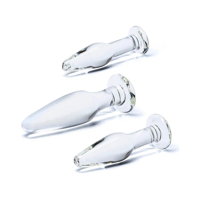 Glas 3-Piece Anal Training Set – Glass Butt Plugs
