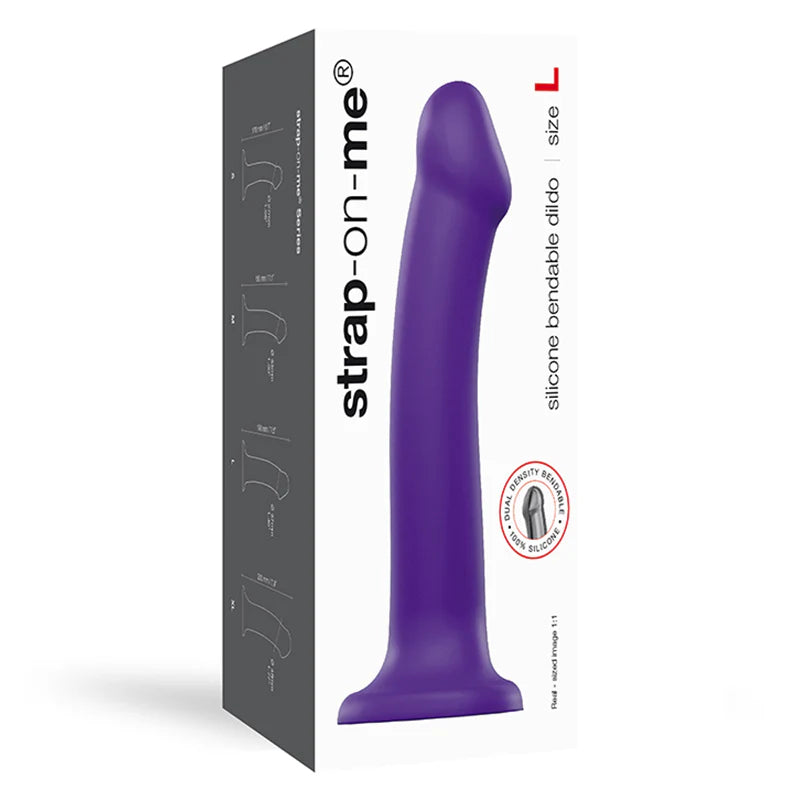 Lovely Planet Strap-On-Me Bendable Dual-Density Silicone Suction Cup Dildo - Large