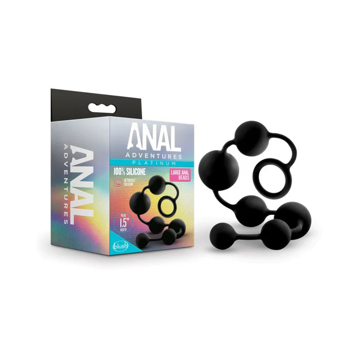 Anal Adventures – Platinum Silicone Large Anal Beads