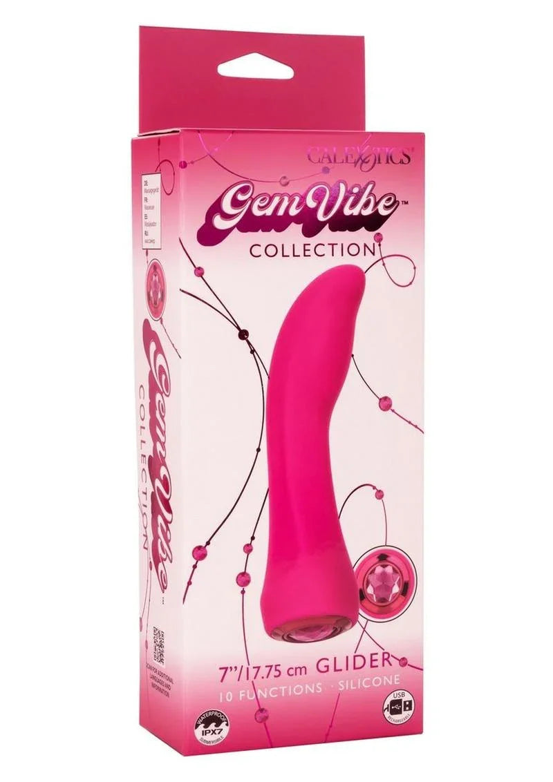 CalExotics Gem Vibe Collection Glider Rechargeable Silicone G-Spot Vibrator