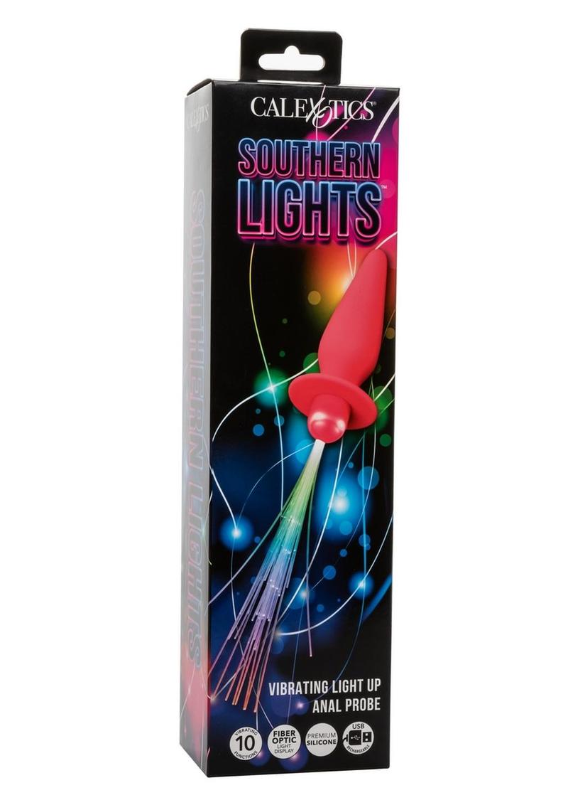 CalExotics Southern Lights Rechargeable Silicone Vibrating Light Up Anal Probe