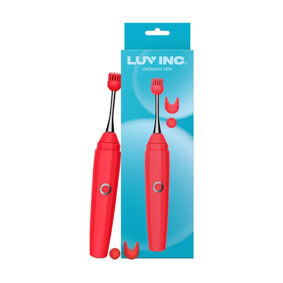 Luv Inc Op10 Orgasm Pen Rechargeable Pinpoint Vibrator with 3 Attachments