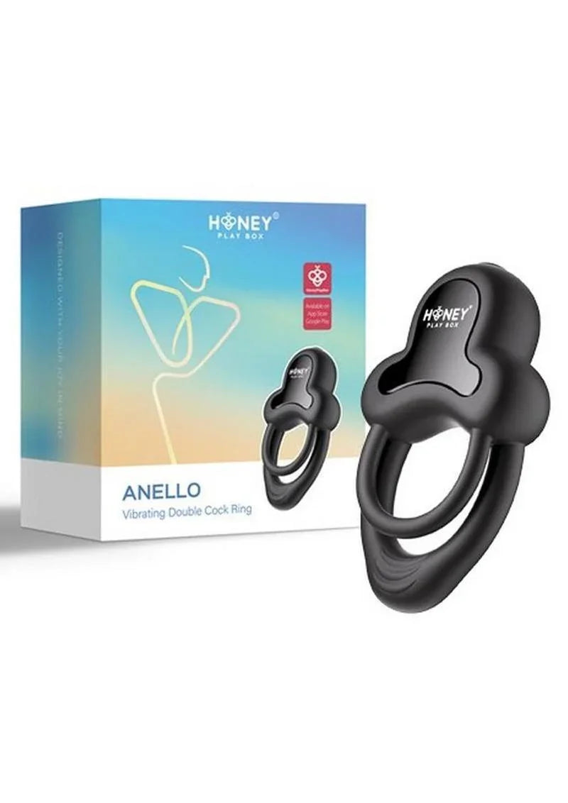 Honey Play Box Anello App-Controlled Vibrating Double Cock Ring with Clitoral Stimulator