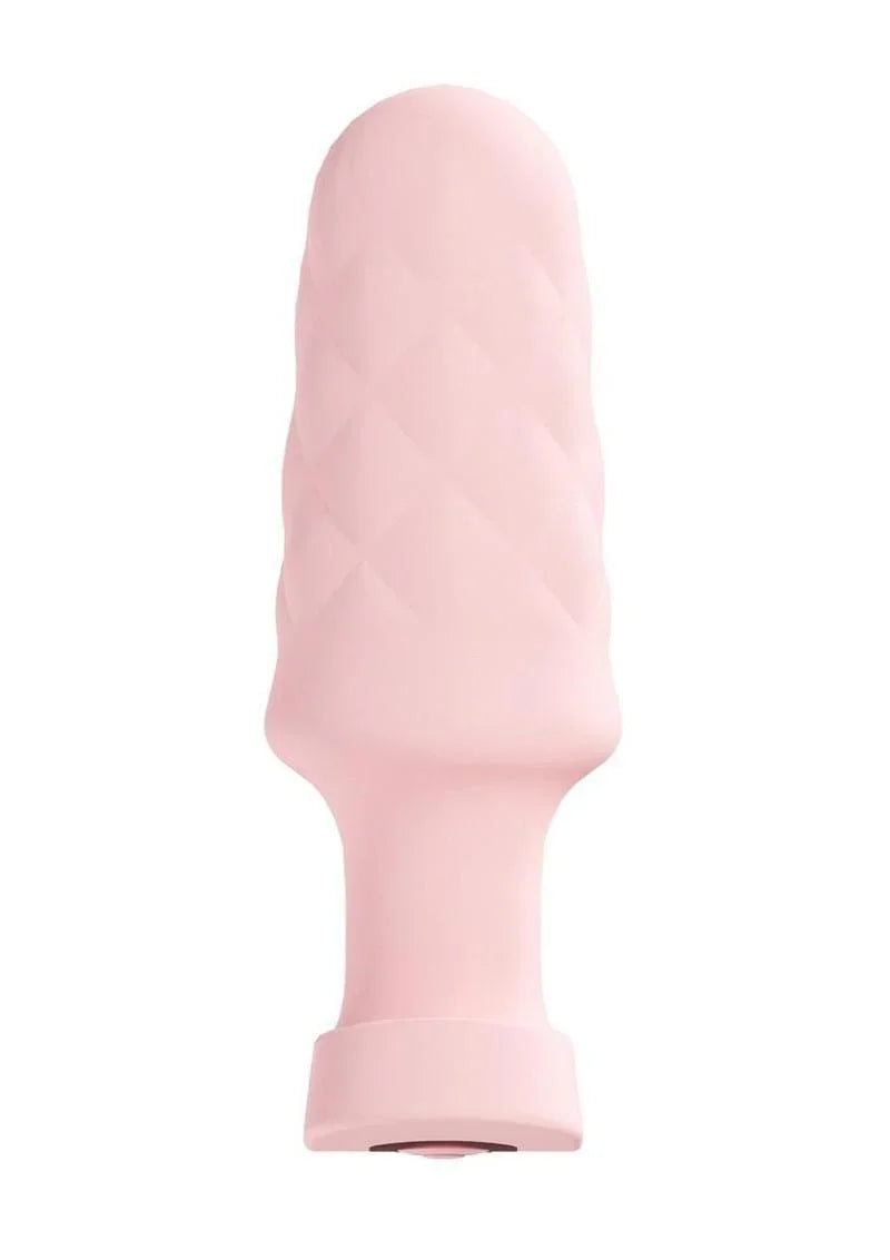 Loveline Velvet Silicone Rechargeable Vibrating Anal Plug with Remote Control