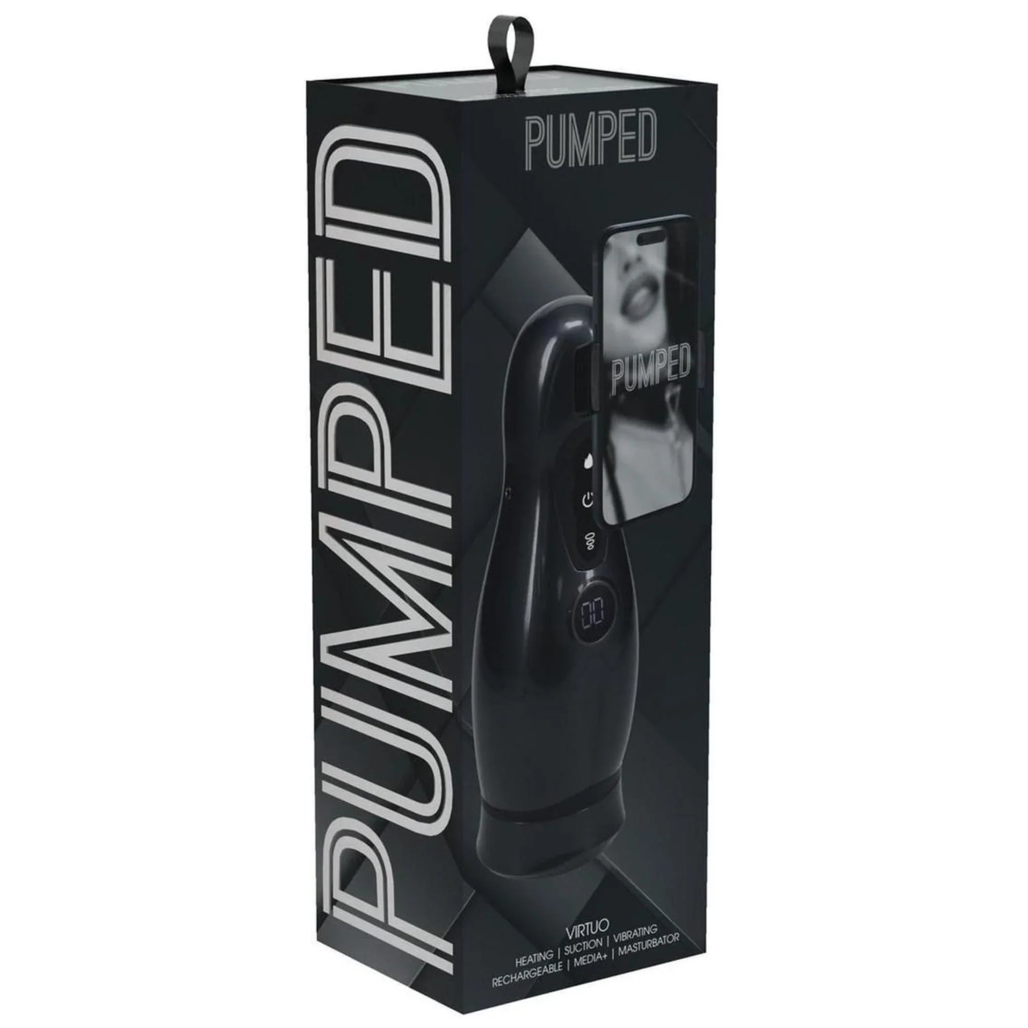 Pumped Virtuo 10 Function Rechargeable Masturbator with Phone Attachment