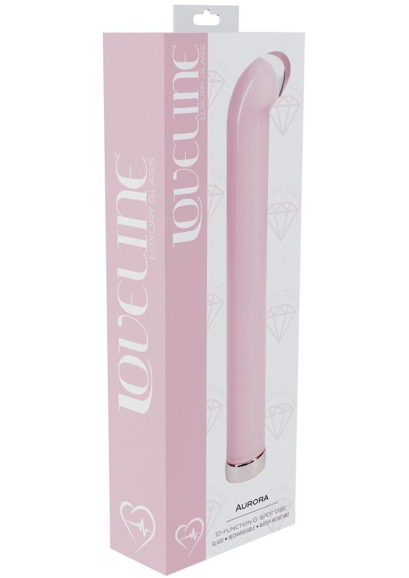 Loveline Aurora 10 Function G-Spot Rechargeable Glass Vibrator 6.3in