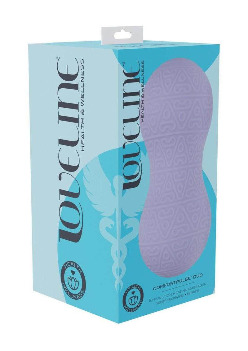 Loveline ComfortPulse 10 Function Vibrating Rechargeable Silicone Duo Massager