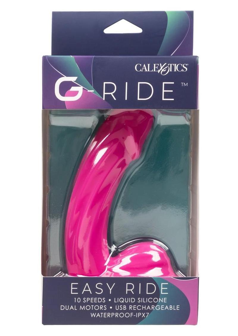 CalExotics G-Ride Easy Ride Rechargeable Silicone Vibrating Dildo