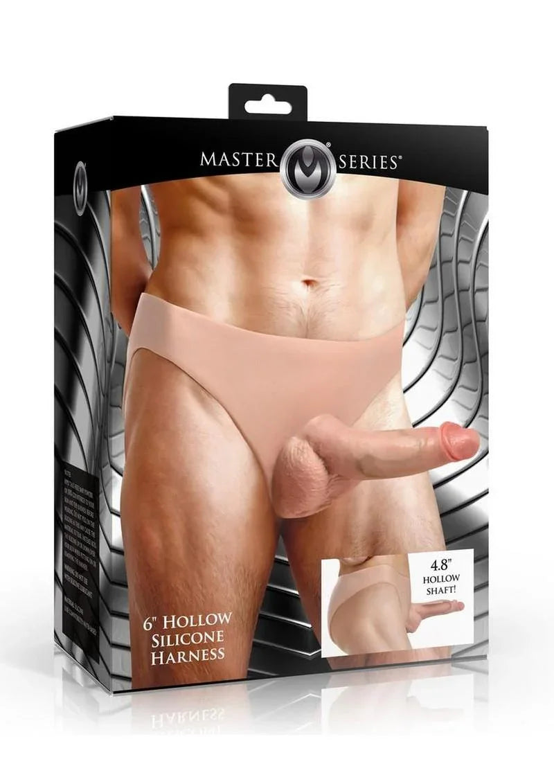 Master Series Slim Hollow Silicone Strap-On 6.2in