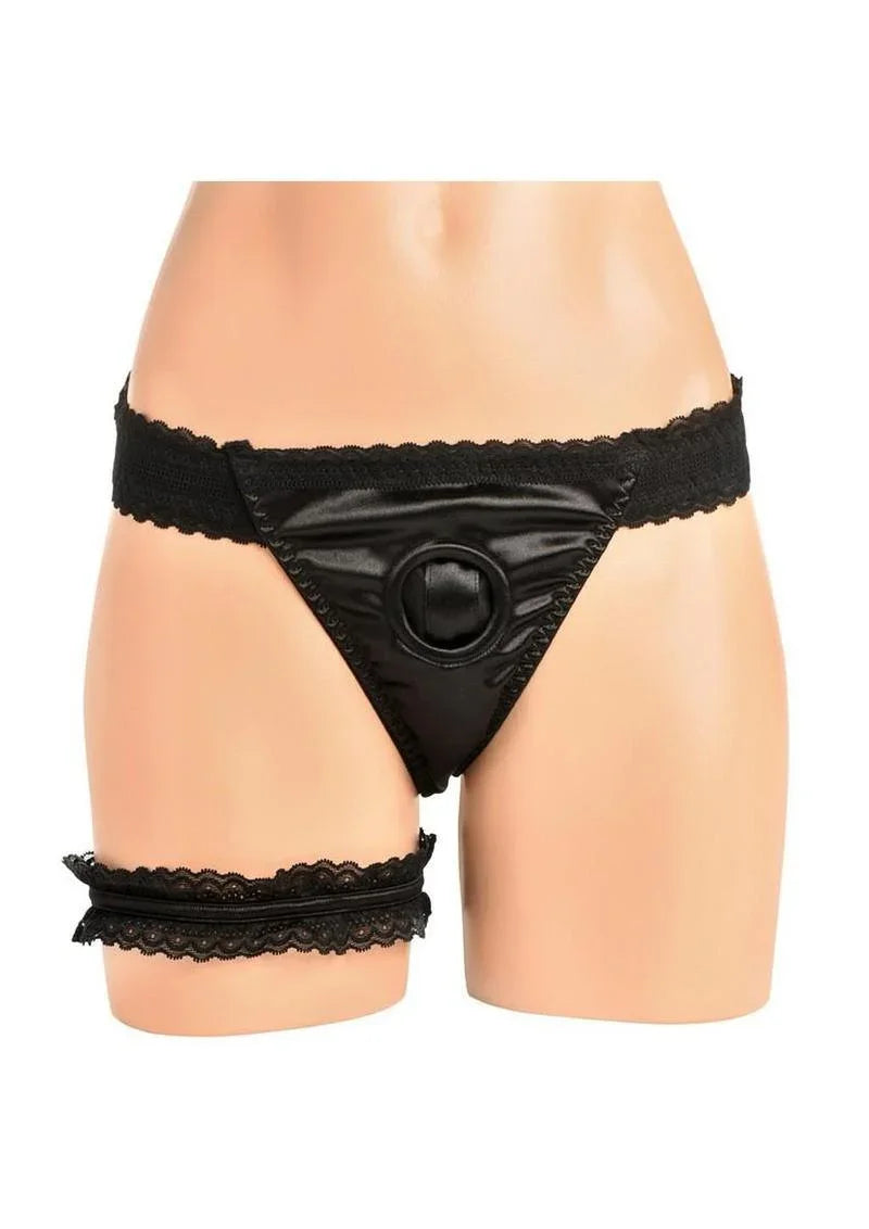 Bedroom Bliss Jolie Strap-On Panty Harness & Garter