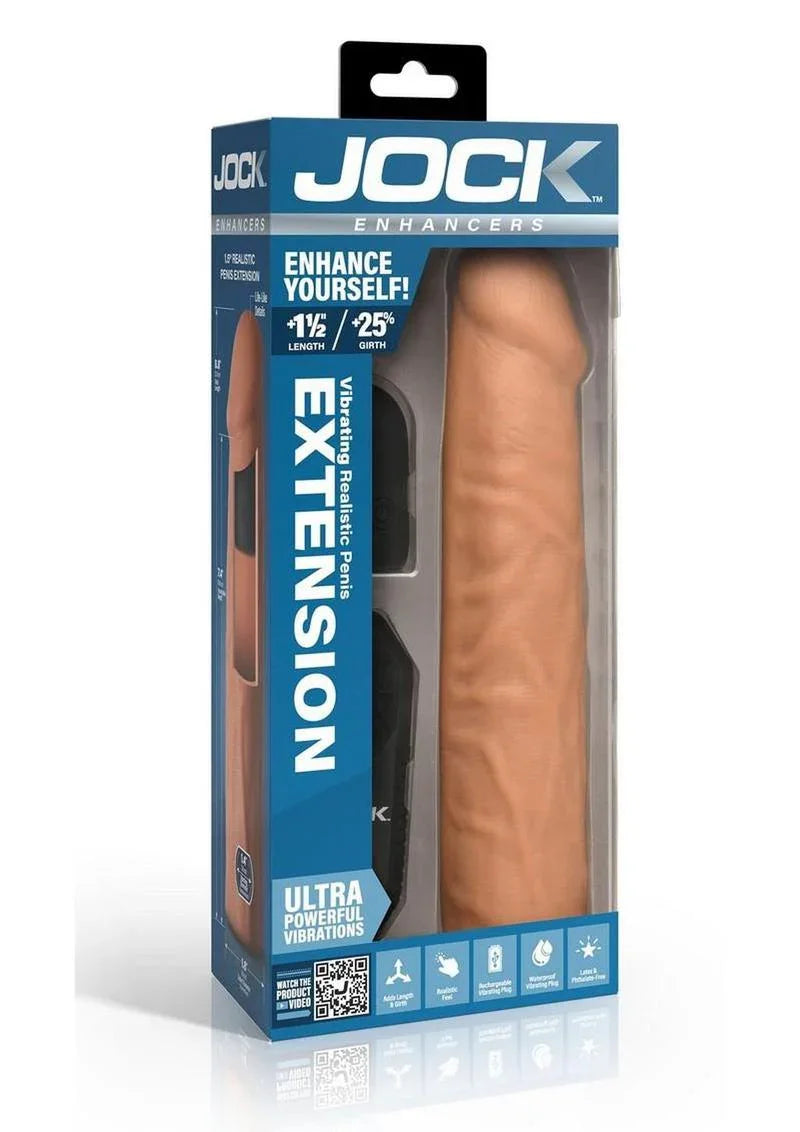 Jock Enhancers Vibrating Penis Extension Sleeve with Remote Control