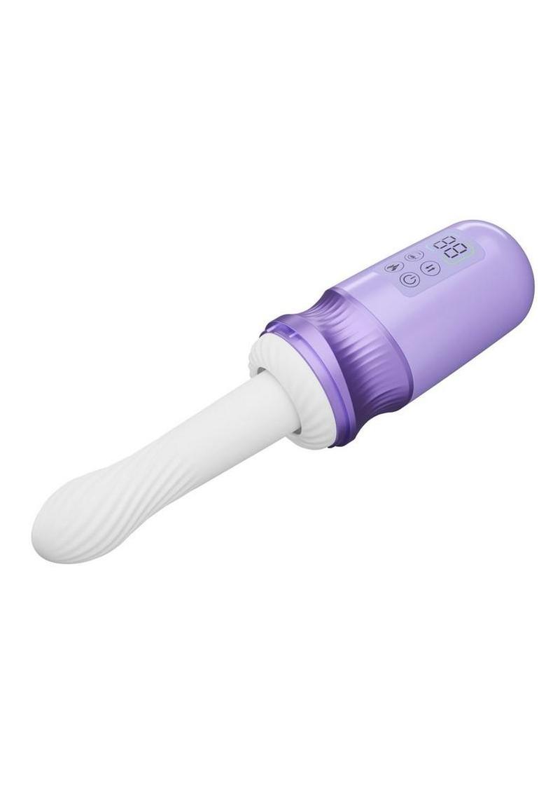 Temptasia Violet Vixen Rechargeable Thrusting Silicone Dildo with Mount