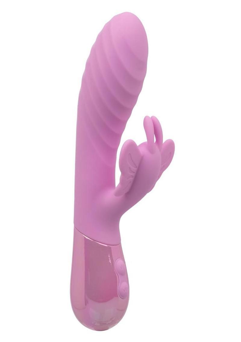 Aura Dual Flutter Rabbit Vibrator – Rechargeable Silicone Dual Massager