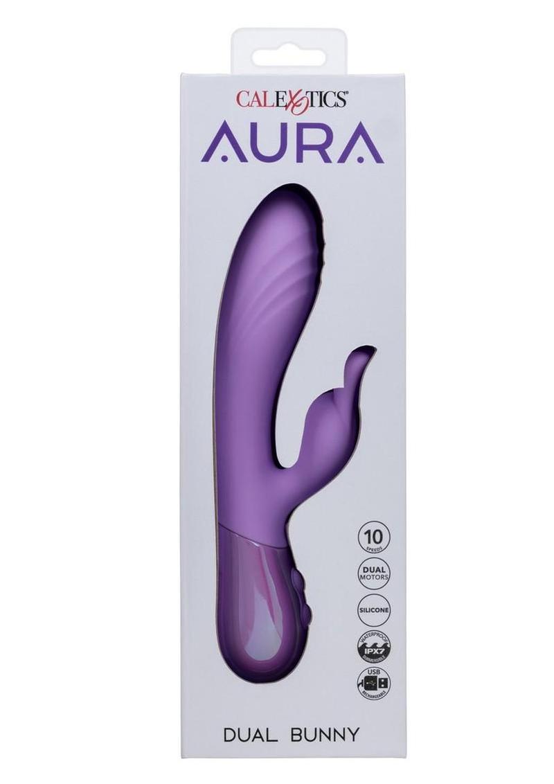 Aura Dual Bunny Rechargeable Silicone Rabbit Vibrator