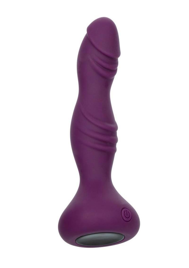 Deep Stud Rechargeable Silicone Reverberating Probe – Dual-Motor Textured Vibrating Anal Toy