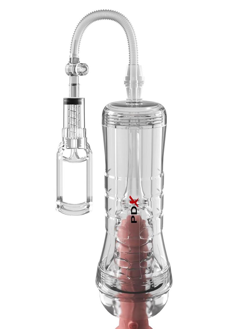 PDX Elite ViewTube Vac XXL Pump See-Thru EZ-Grip Stroker – Clear