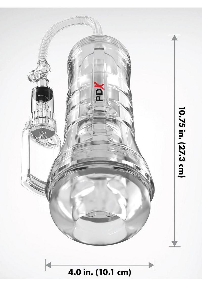 PDX Elite ViewTube Vac XXL Pump See-Thru EZ-Grip Stroker – Clear