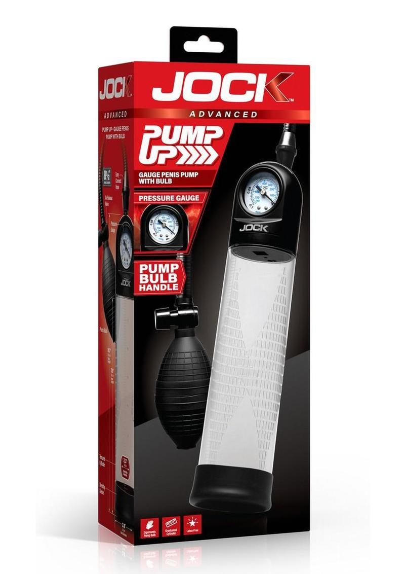 Jock Pump Up Gauge Penis Pump with Bulb