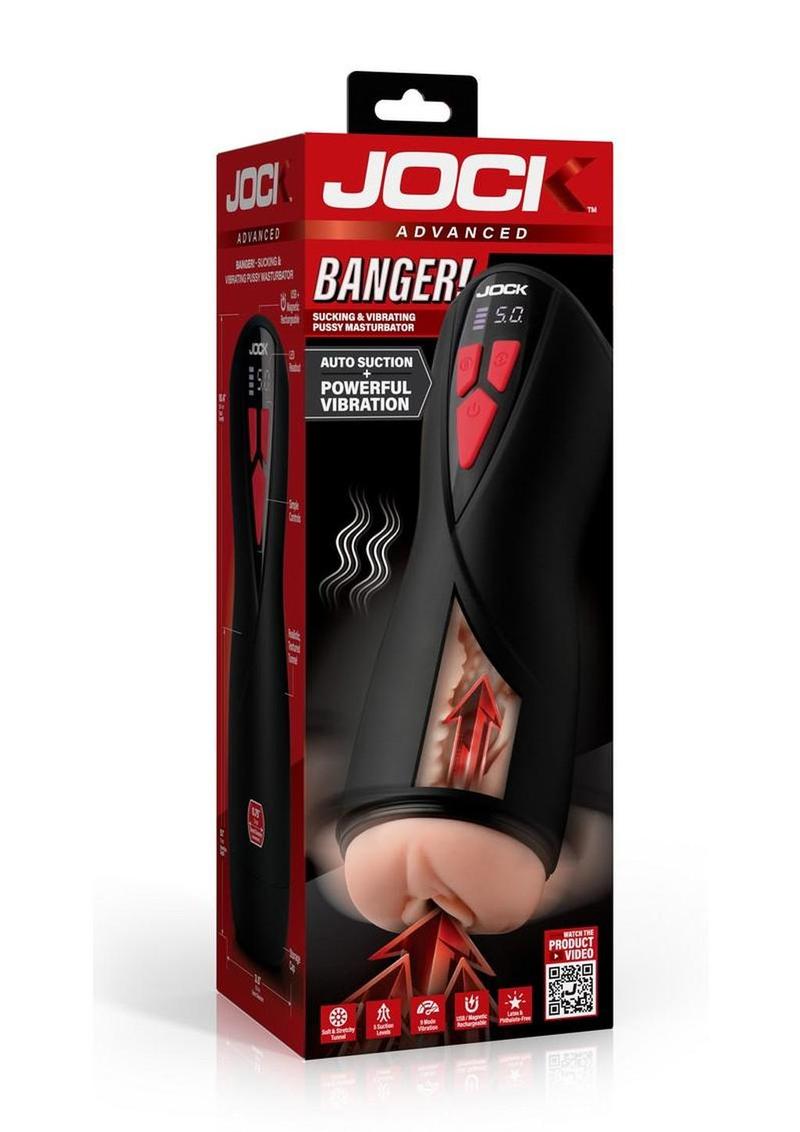 Jock Banger Sucking & Vibrating Pussy Rechargeable Masturbator – Suction & Vibration Stroker