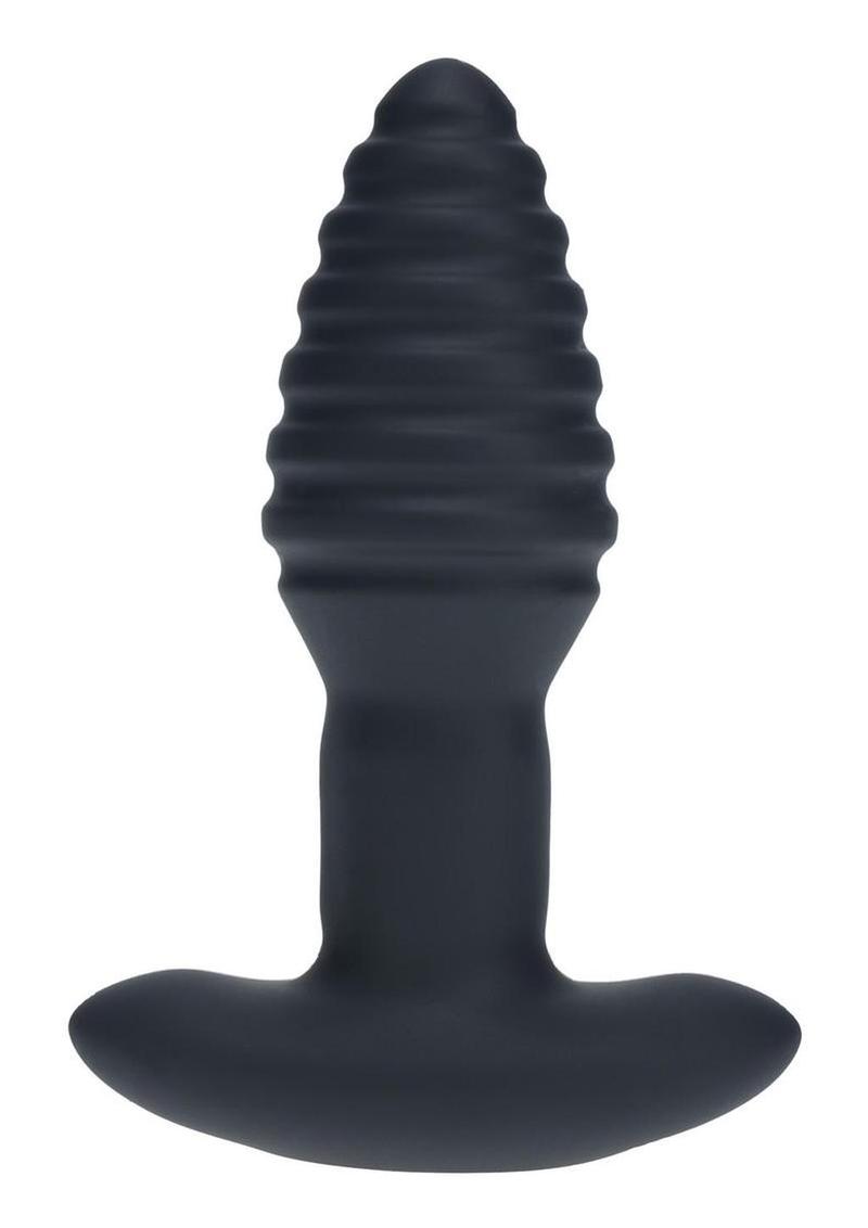 Levelz Vibrating & Rotating Ribbed Silicone Rechargeable Anal Plug with Remote Control