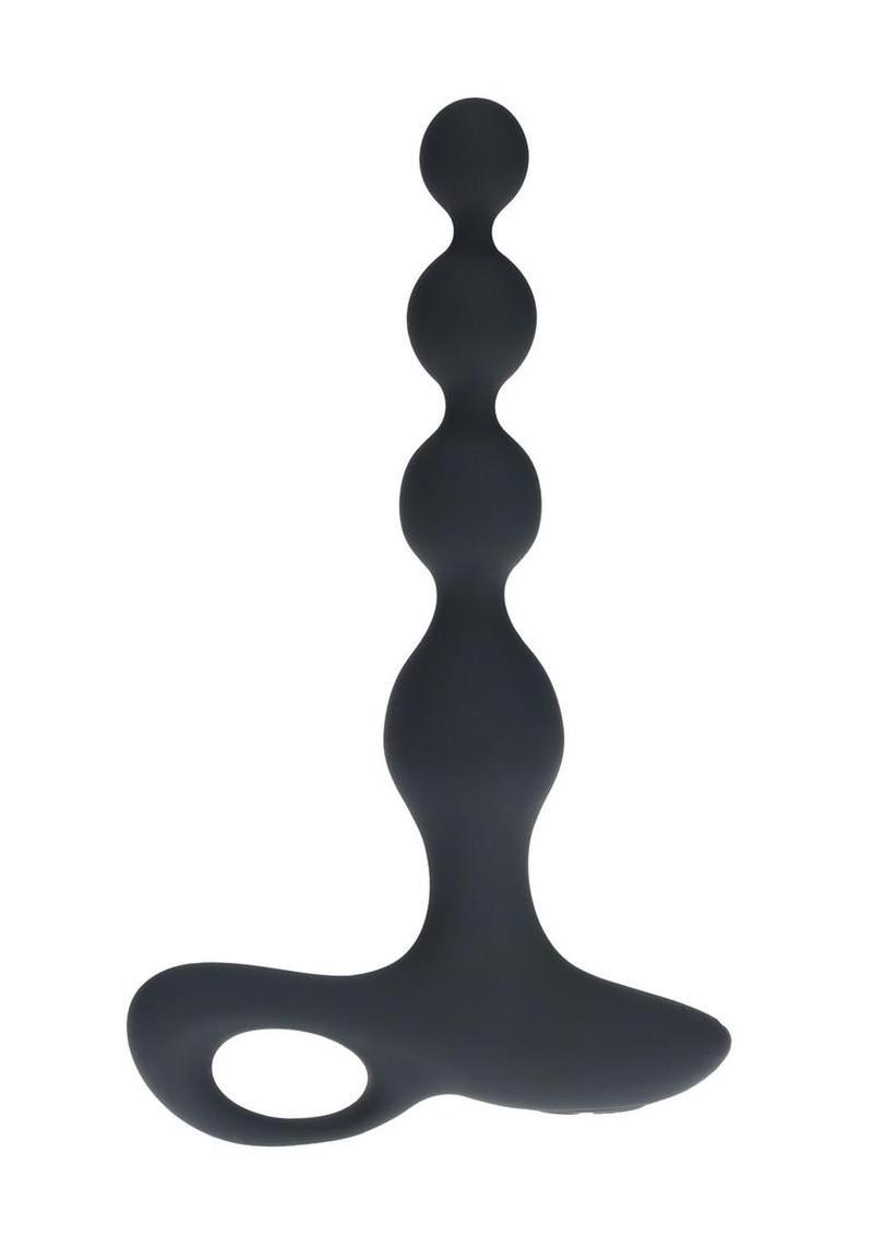 Levelz Beaded Vibrating Silicone Rechargeable Anal Plug with Remote Control