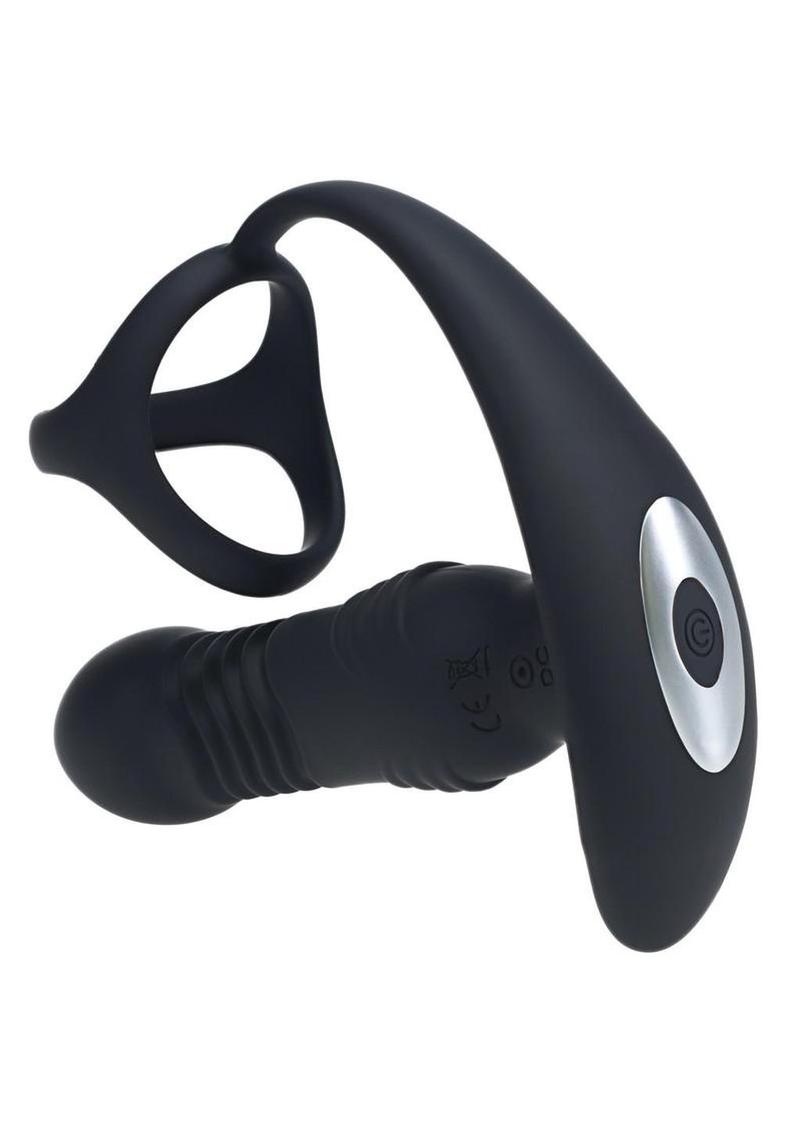 Levelz Vibrating & Thrusting Silicone Rechargeable Prostate Massager with Tri-O Cock Ring