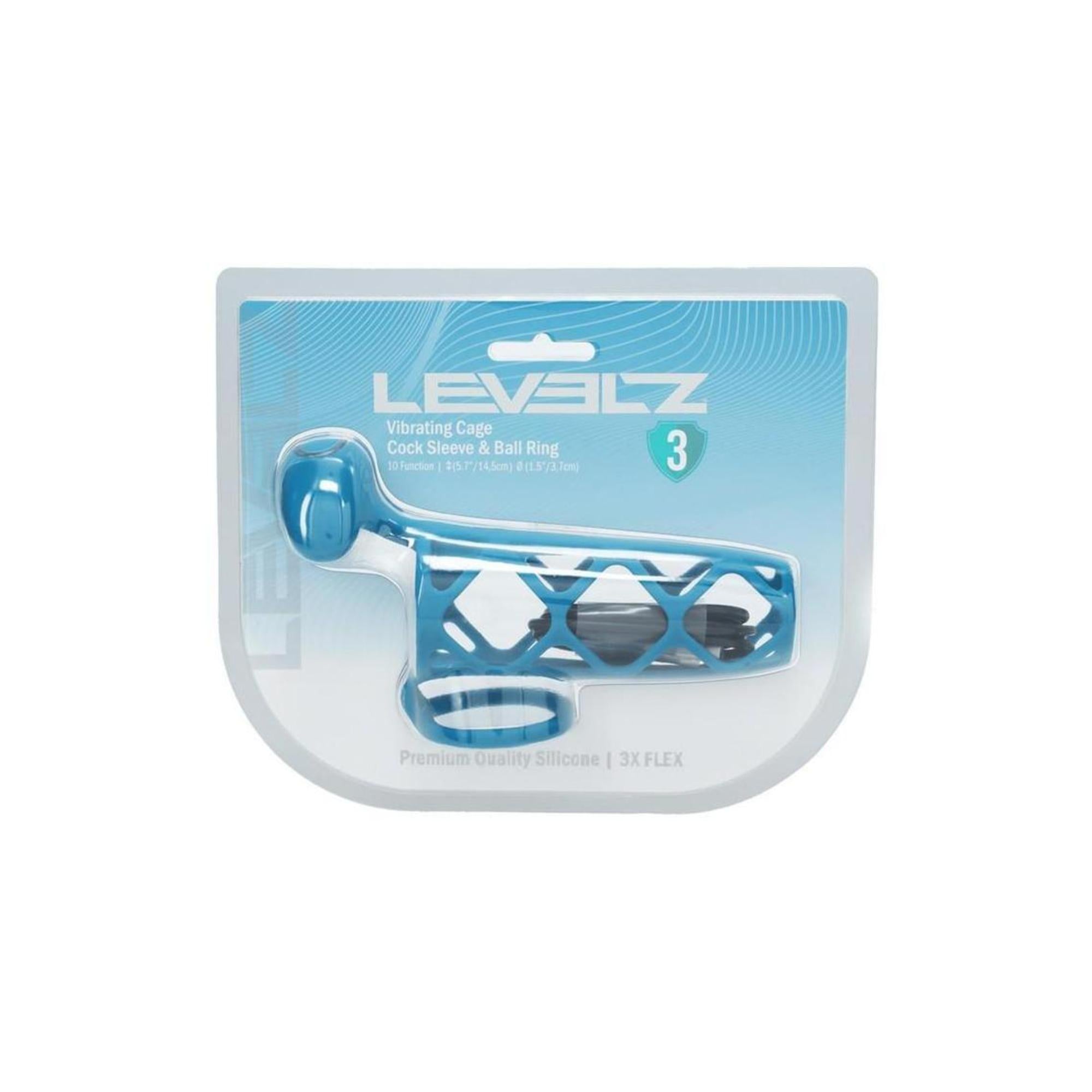 Levelz Vibrating Silicone Rechargeable Cock Cage & Ball Ring