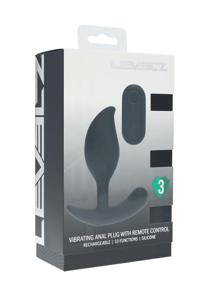 Levelz Vibrating Liquid Silicone Rechargeable Anal Plug with Remote Control