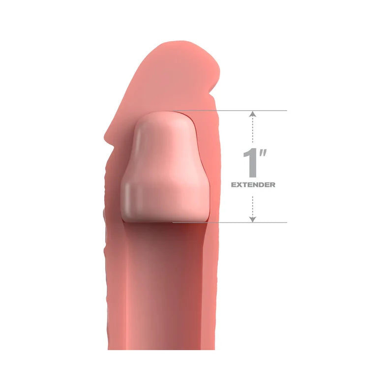 Fantasy X-Tensions Elite Silicone 7in Sleeve with 1in Plug