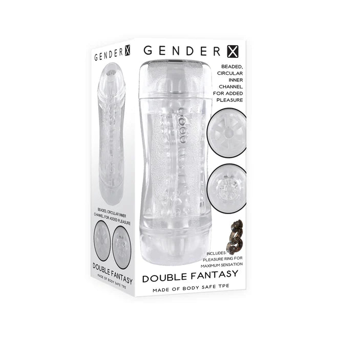 Gender X Double Fantasy Dual End Stroker with Vibrating Ring
