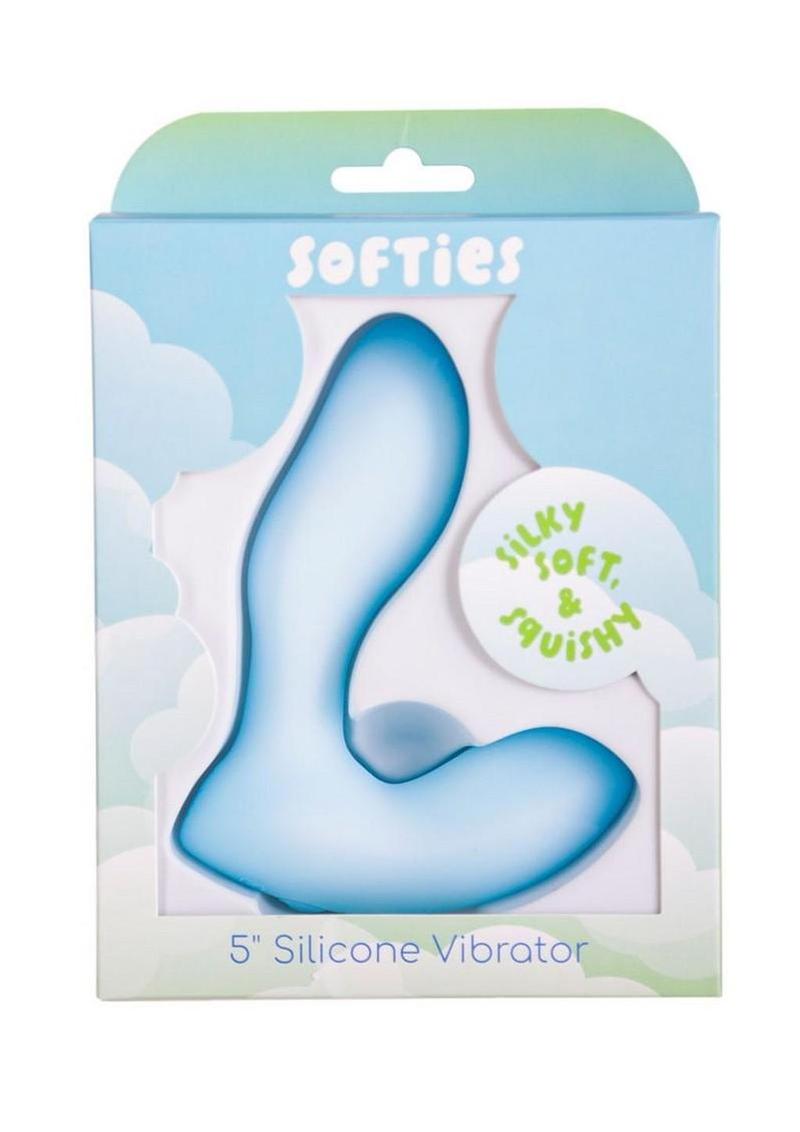 Softies Dual Stimulation G-Spot Vibrator - 5” Waterproof Rechargeable Silicone