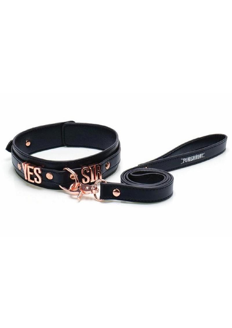 Punishment Yes Sir Collar & Leash Set