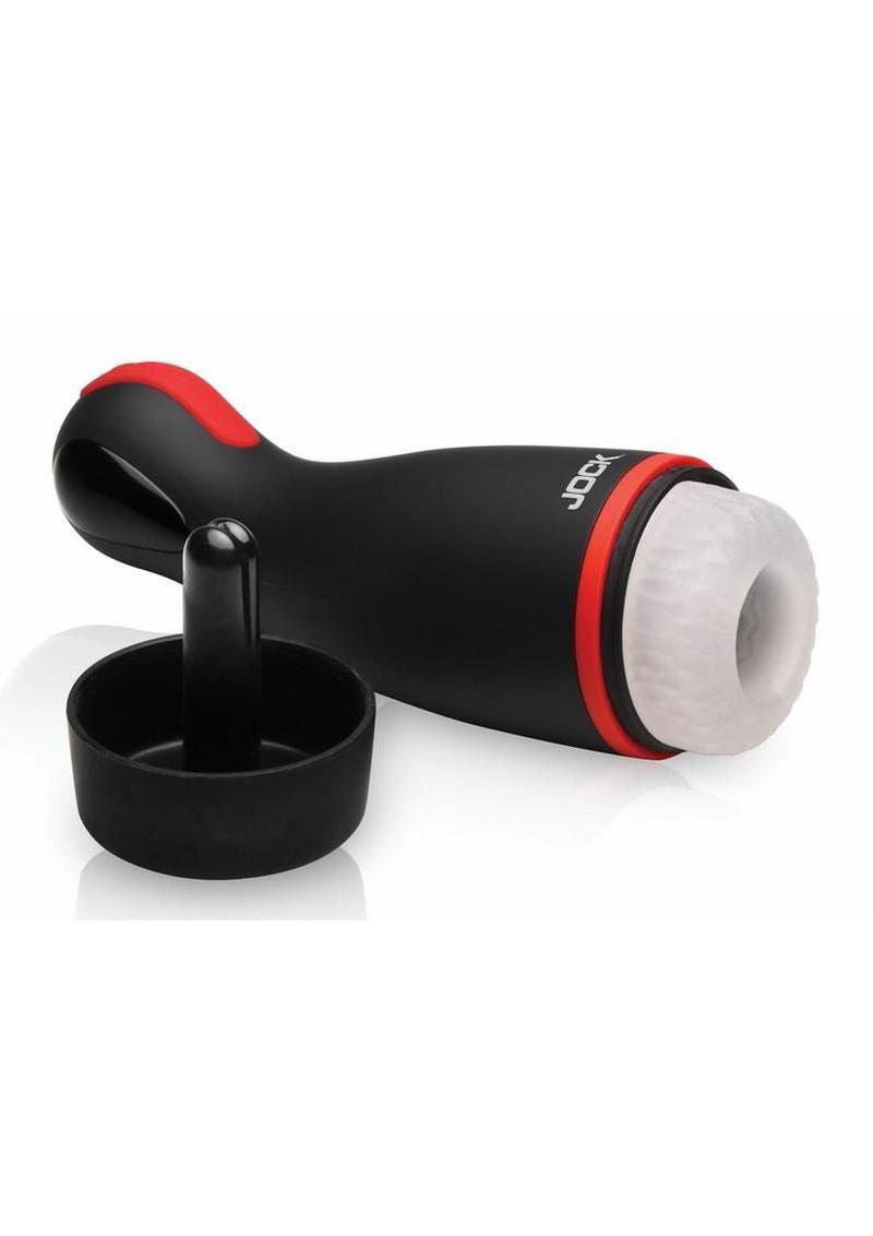 JOCK Blaze Vibrating, Sucking & Warming Rechargeable Masturbator