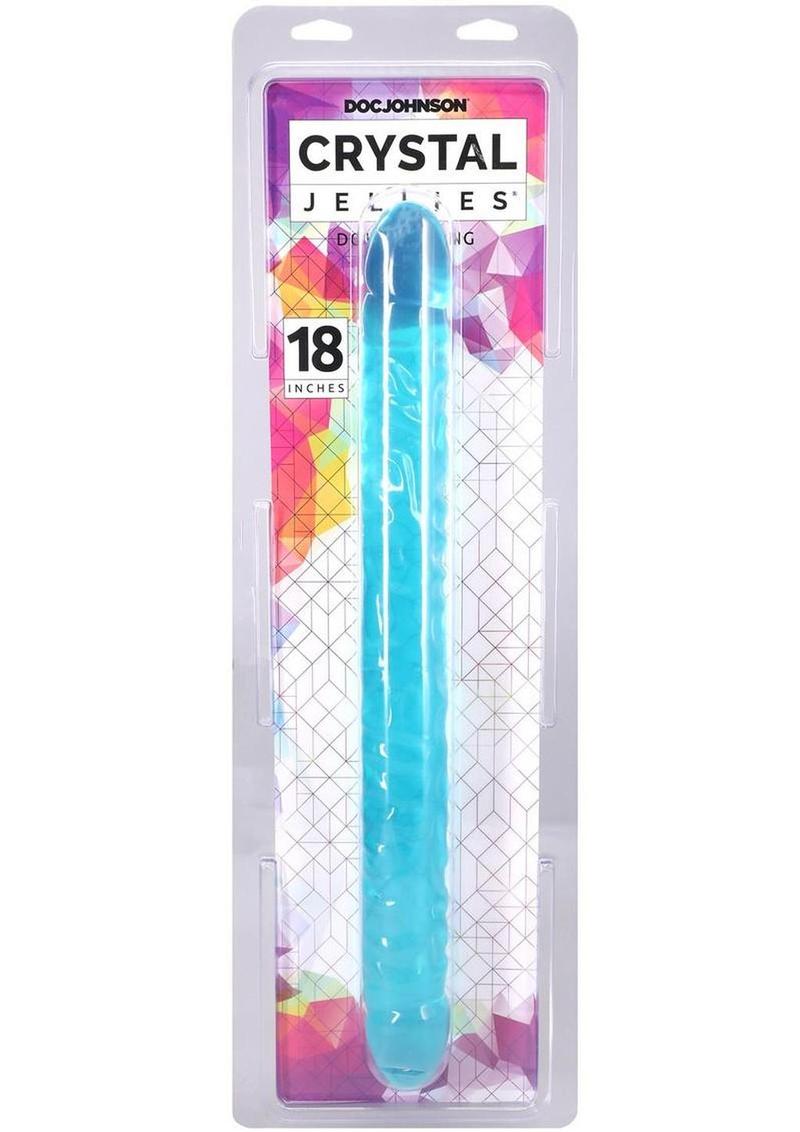 Crystal Jellies Double Dildo 18in – Flexible Dual-Ended Silicone Design