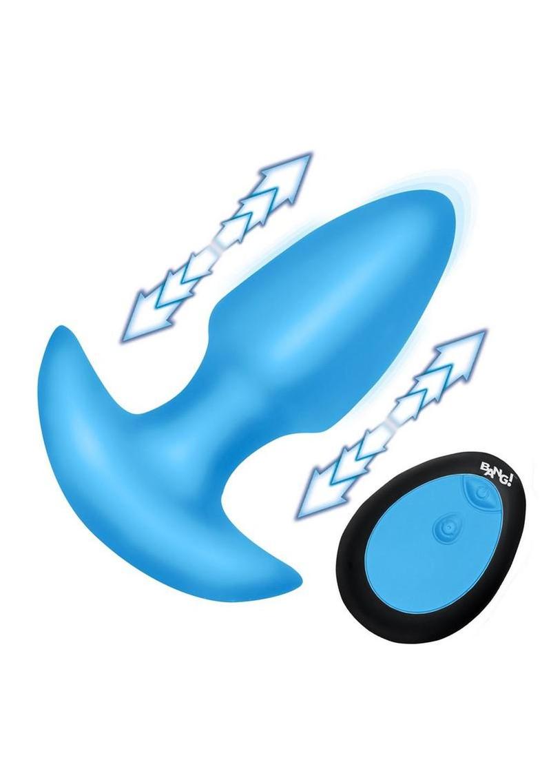 Bang! Thrusting & Vibrating Rechargeable Silicone Butt Plug with Remote