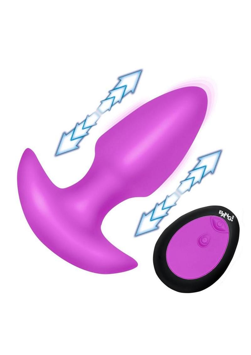 Bang! Thrusting & Vibrating Rechargeable Silicone Butt Plug with Remote