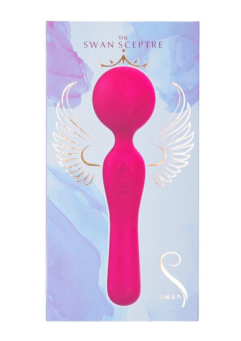 The Swan Sceptre Rechargeable Silicone Dual-End Wand Massager