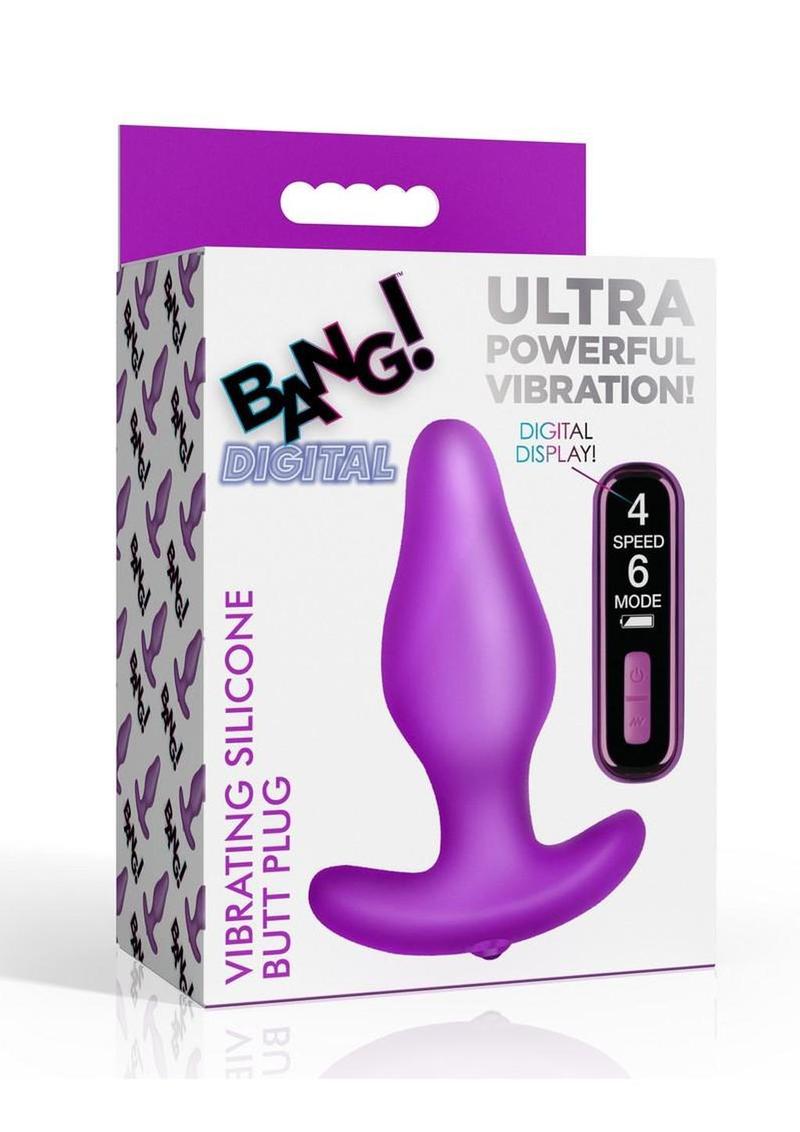 Bang! Vibrating Silicone Butt Plug with Remote – Rechargeable Anal Plug