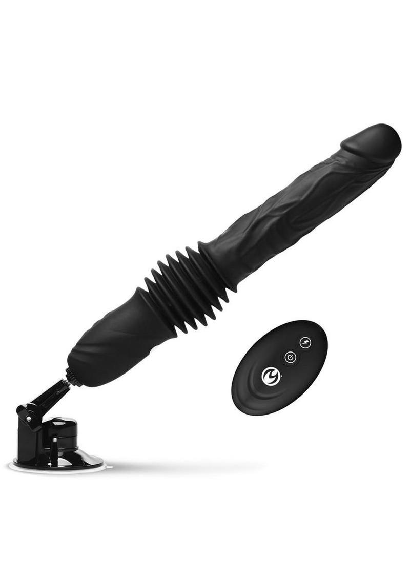 Master Series Double Pounder Thrusting Vibrating Dildo with Remote