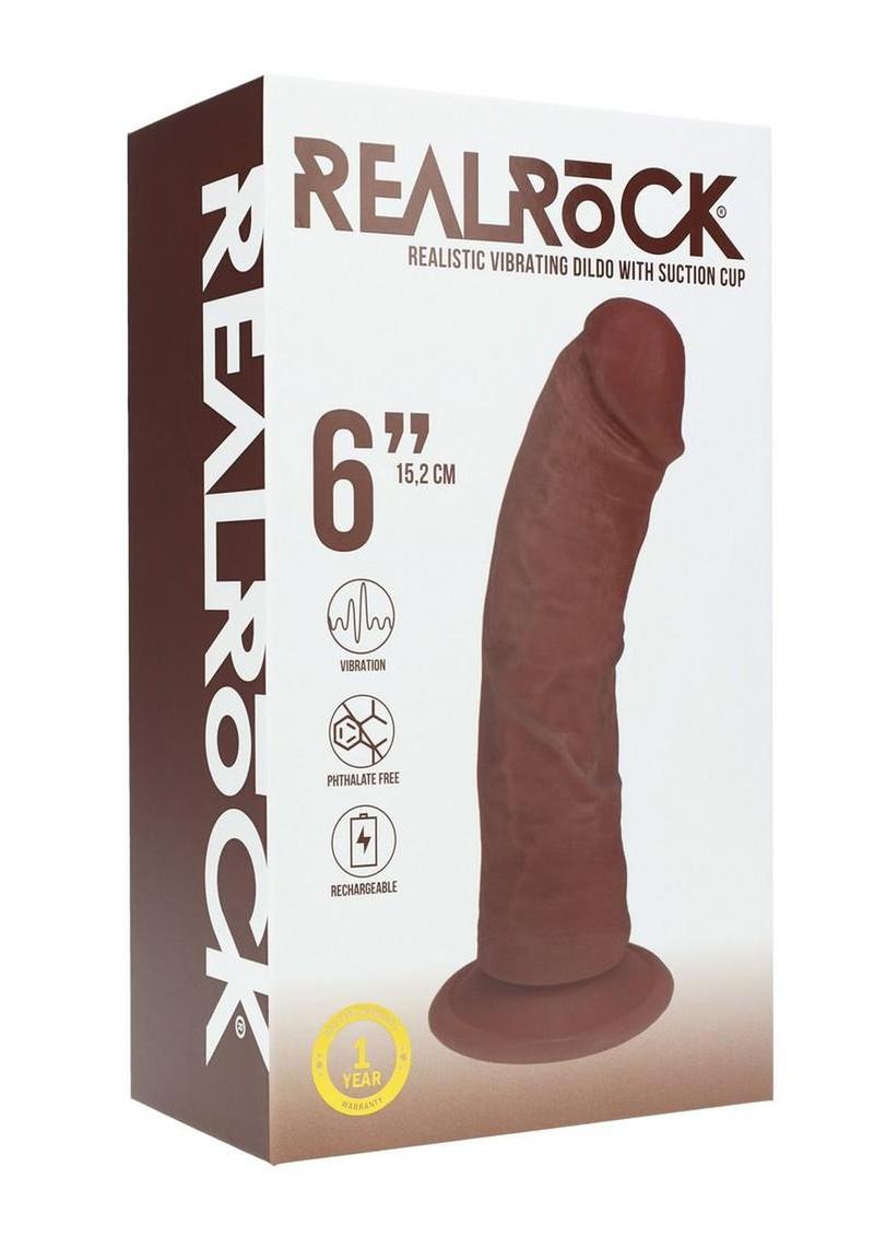 RealRock Vibrating Curved Dildo 6in