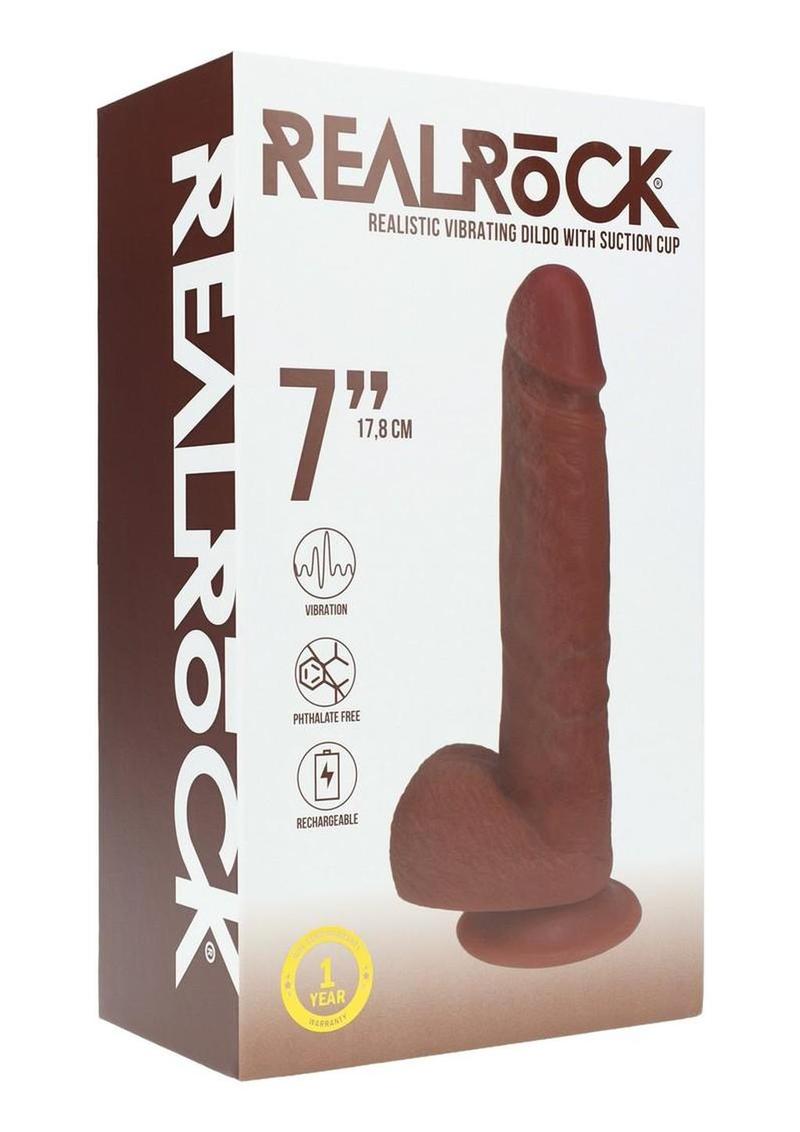 RealRock 7in Vibrating Suction Dildo