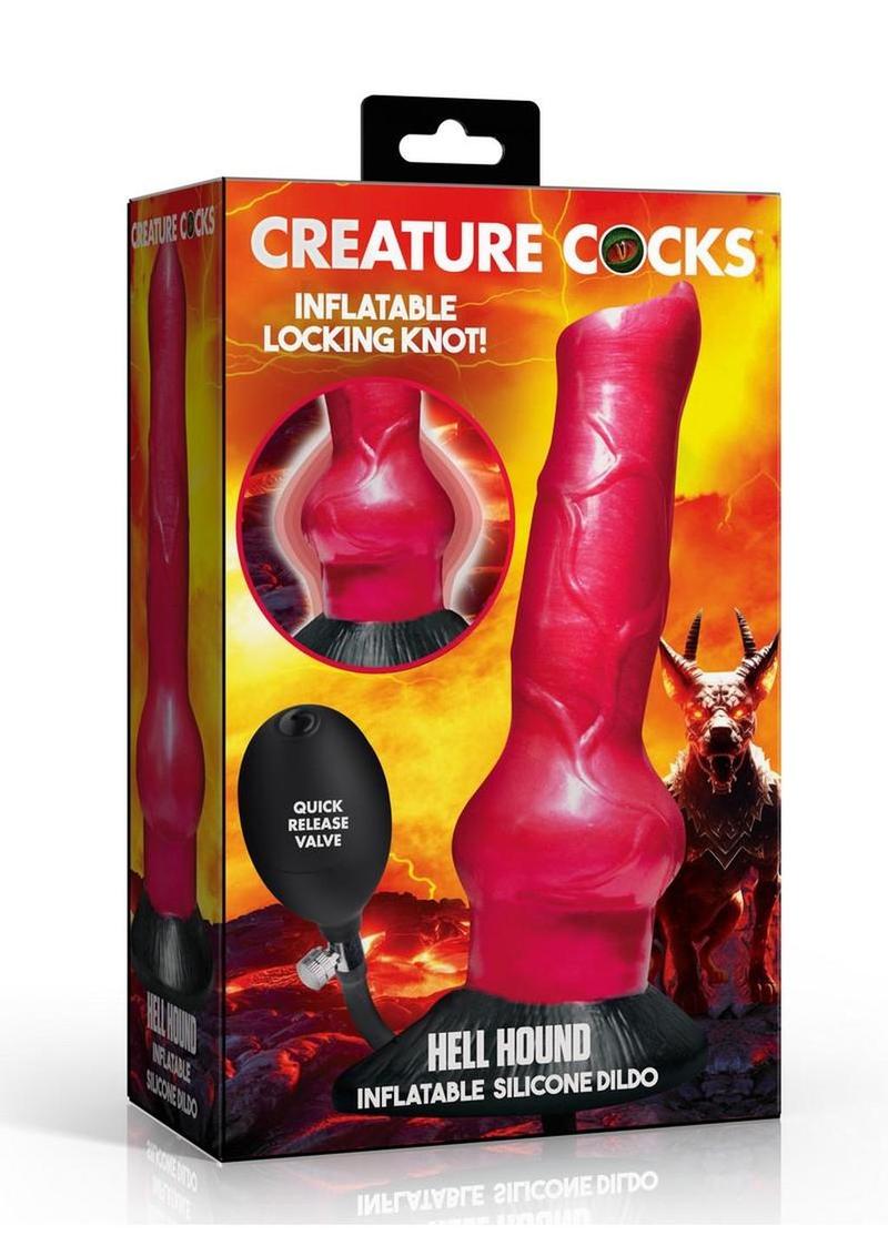 Creature Cocks Hell Hound Inflatable Silicone Dildo with Knot