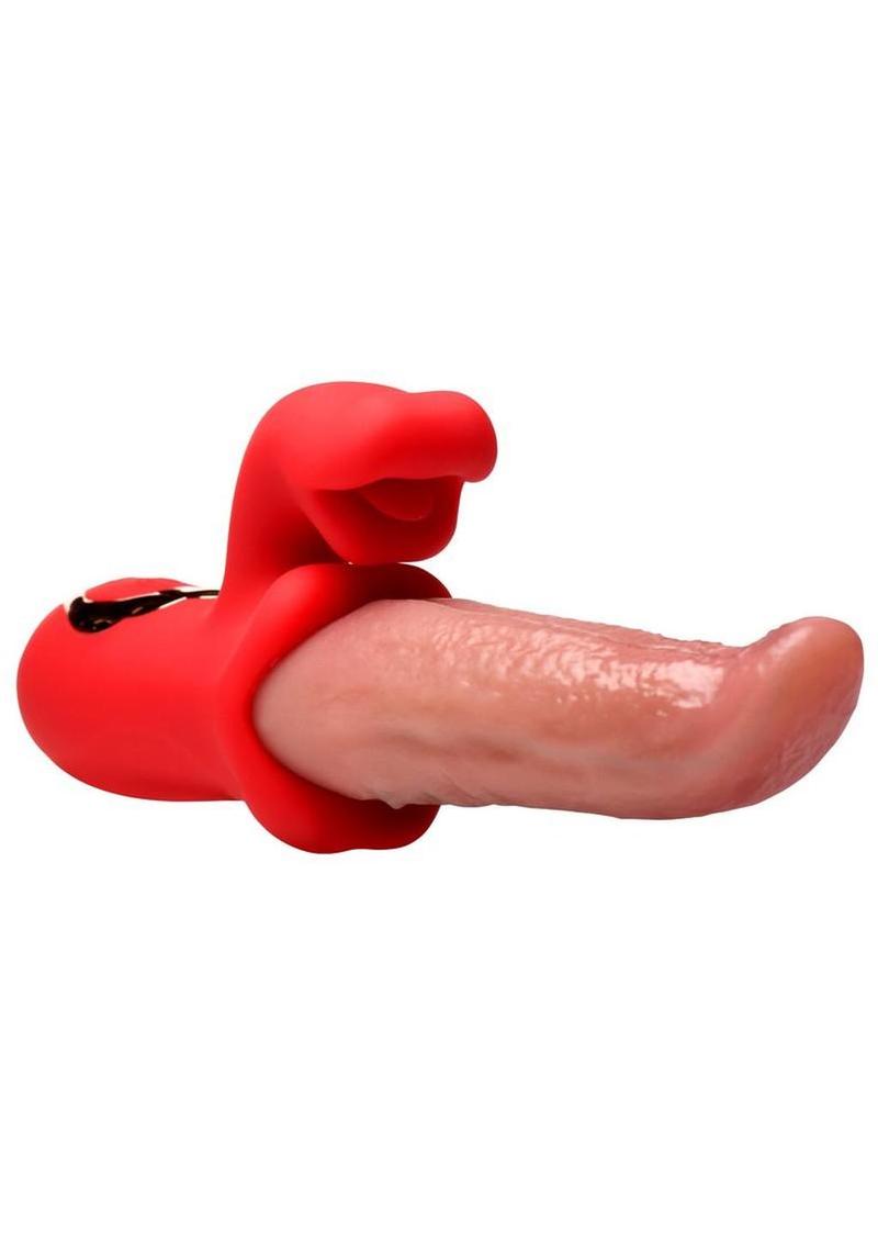 Lickgasm Deep Licker Rechargeable Silicone Tongue Vibrator with Clitoral Stimulator