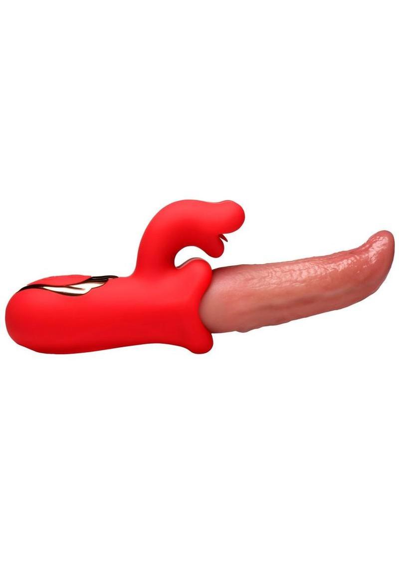 Lickgasm Deep Licker Rechargeable Silicone Tongue Vibrator with Clitoral Stimulator