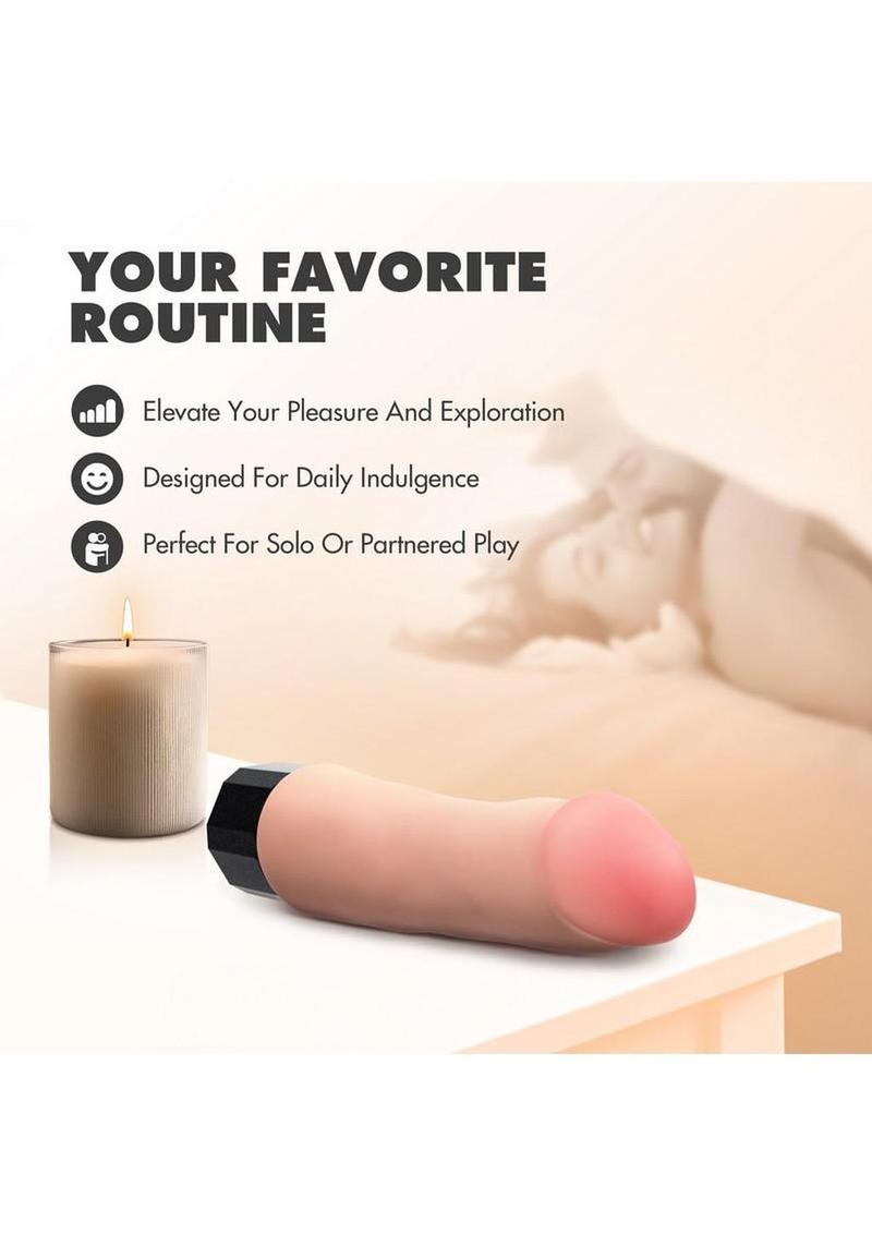 Dr. Skin Dr. Hunt Vibrating Silicone Dildo 8.75” – Rechargeable Flexible Wand