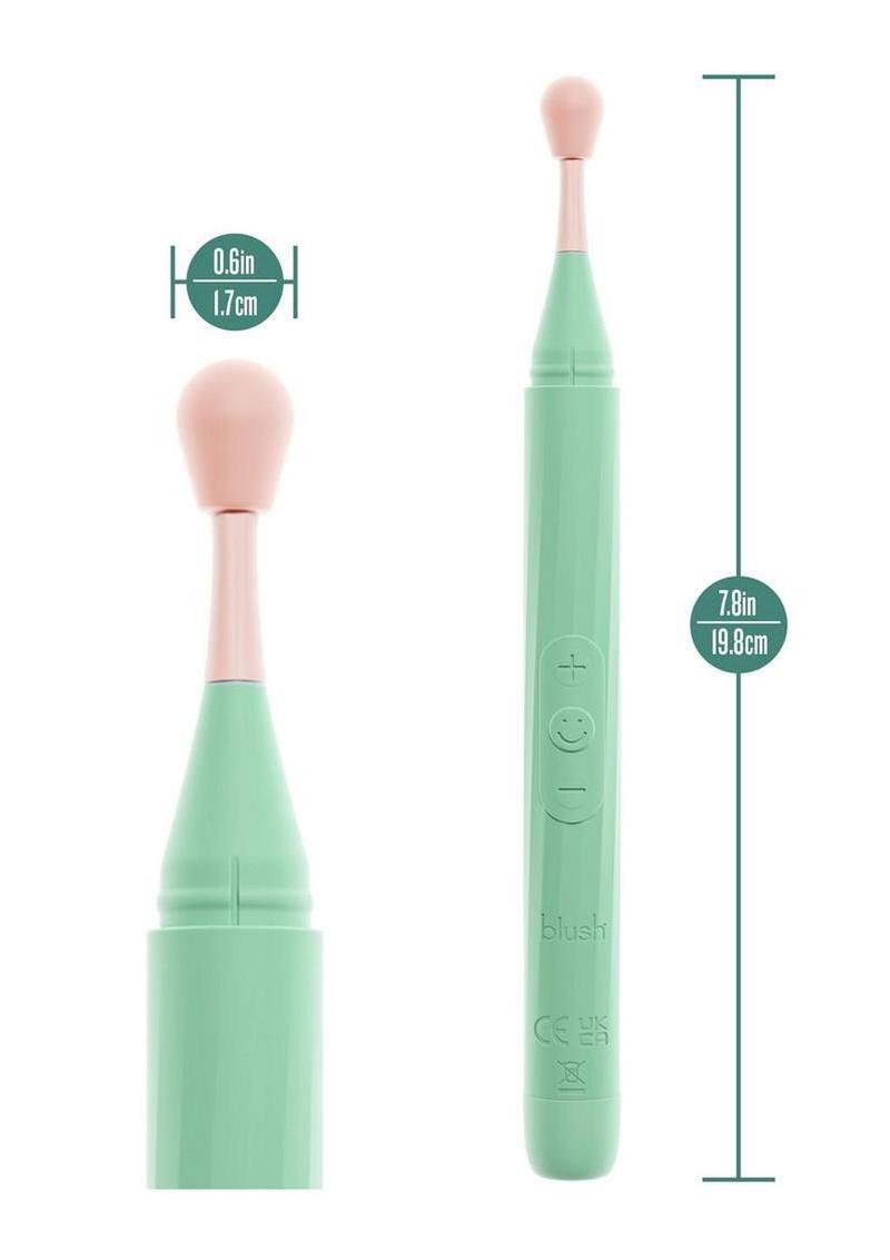 Blush Collection Sage Oscillating Wand Vibrator – Rechargeable Silicone with Attachments
