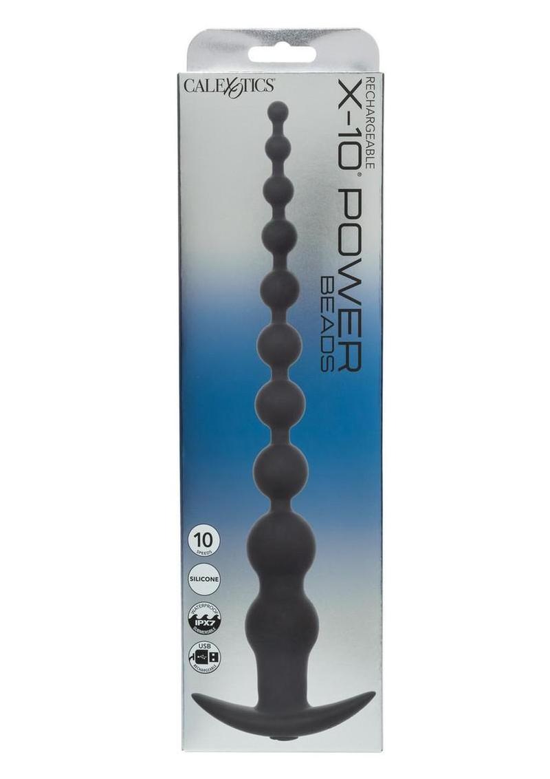 Anal Toys X-10 Rechargeable Silicone Power Beads 11" – Waterproof Vibrating Beads