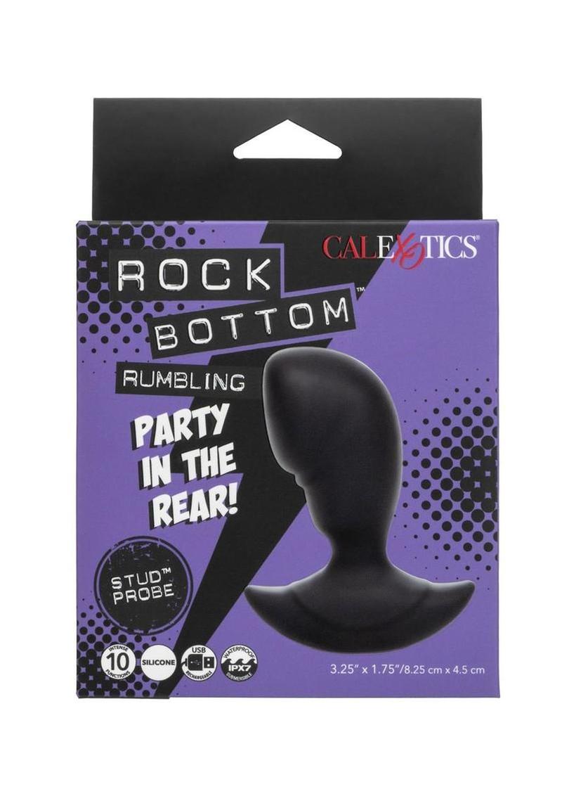 Rock Bottom Rumbling Stud Silicone Probe – Rechargeable Waterproof Vibrating Probe